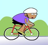 person on bicycle