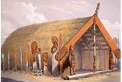 A Maori meeting house or wharenui