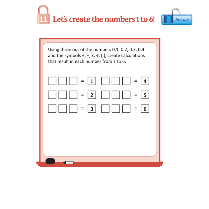 Let’s create the numbers 1 to 6!