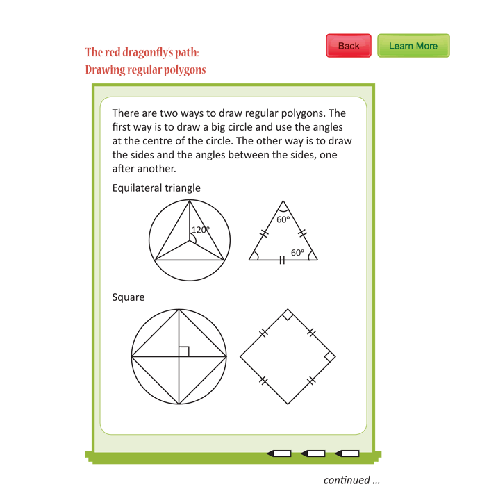 The red dragonfly’s path: The sum of the interior angles of a pentagon
