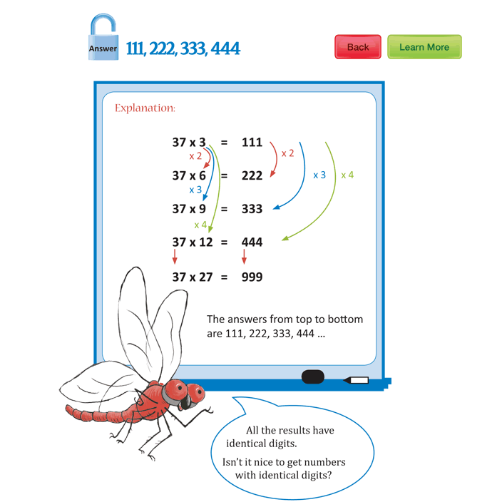 Mysterious calculations (1) Answer - 111, 222, 333, 444