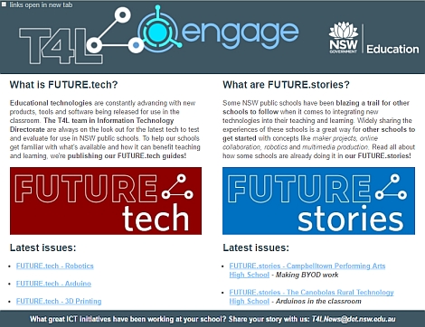 image: T4Lengage website