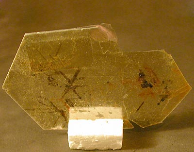 thin slice of crystal in a definite geometric shape