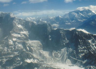 Aerial photo of Mount Everest