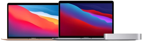 New Apple line-up with M1 chips