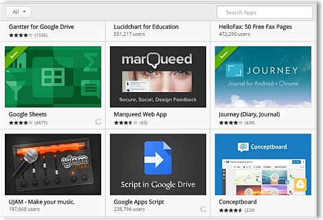 Image of various add-ons for Google Apps