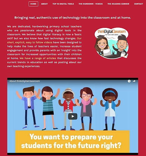 Screenshot of thinkDigitalClassroom website
