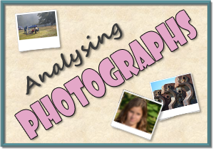 Graphic title: Analysing photographs