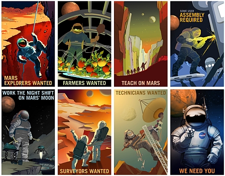 NASA Mars poster thumbnails