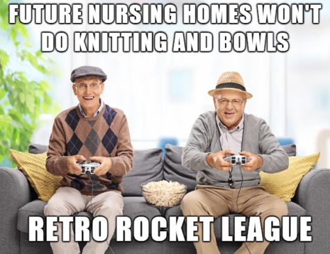 ICT Thought - Future Nursing Homes won't do knitting and bowls.  Retro Rocket League