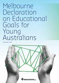 cover page of Melbourne Declaration on Educational Goals for Young Australians December 2008