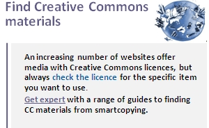 Find Creative Commons materials. An increasing number of websites offer media with Creative Commons licences, but always check the licence for the specific item you want to use (link to a series of guides on how to find Creative Commions materials)