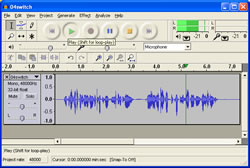 Audacity audio editing software
