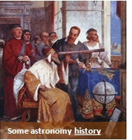 Galileo Galilei showing the Doge of Venice how to use the telescope. Painting by Giuseppe Bertini (1825–1898)