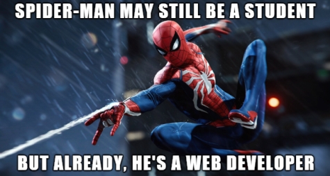 ICT Thought - Spider-Man may still be a student, but already, he's a web developer