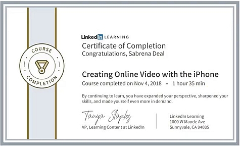 Don't forget to download certificates for any of your completed LinkedIn Learning courses before June 30.