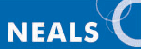 NEALS logo consisting of acrynym with 3 overlapping circles of different thicknesses