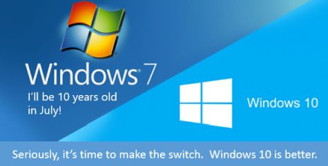 It's time to switch from Windows 7 to Windows 10.  Talk to your ICT Coordinator.