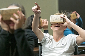 Image - Students with Google Cardboard VR