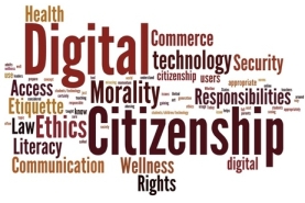 Digital citizenship word cloud