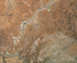 Satellite image of south-west area of New South Wales