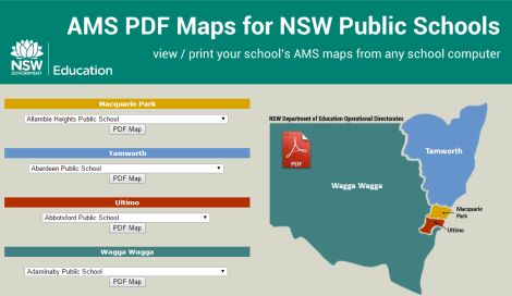 Screenshot of the new AMS PDF maps lookup tool