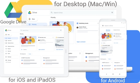 Google Drive for Desktop is for Windows and Mac, but there are also Drive clients for iOS and Android