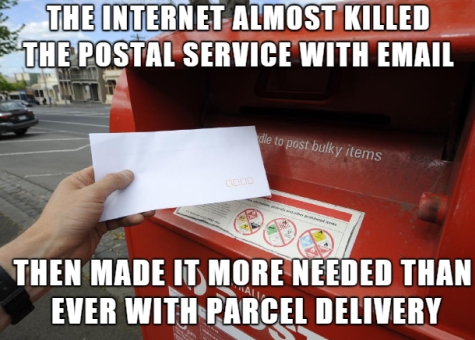 ICT Thought - The Internet almost killed the postal service with email, then made it more needed than ever with parcel delivery