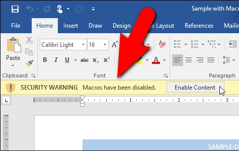 Macros in MS Office files will be disabled from 9 February.  Users can choose to enable them on a case by case basis.