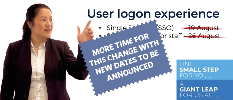 A new date for cutover to the User Logon Experience will be advised shortly.