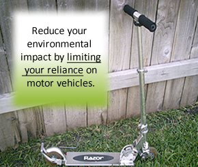 Reduce your environmental impact by limiting your reliance on motor vehicles