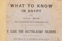 Front cover of a guide on how to behave in Egypt which was given to all Anzac troops