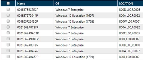 UDM now shows the Windows 10 build version in the device list