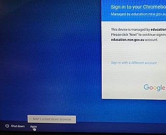 DoE Chromebook with Locked-down browser launcher