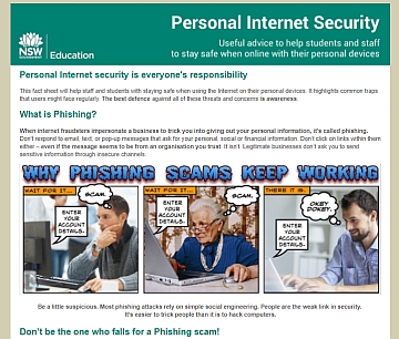 DoE Personal Internet Security fact sheet