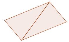 A parallelogram divided into two triangles