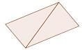 A parallelogram divided into two triangles