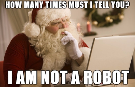 Even Santa has problems using a computer
